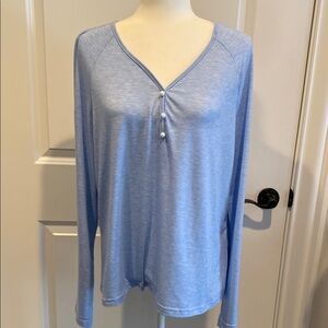 Women's Light Blue Long Sleeve Top